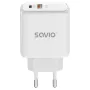 Savio LA-12 mobiilseadme laadija universaalne valge AC kiirlaadimine