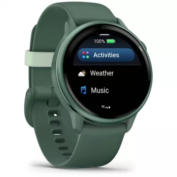 Nutikell GARMIN vívoactive 6 – spordikell, 42 mm alumiinium/polümeer korpus, AMOLED 1,2 tolli, GPS, 5 ATM, optiline pulss, SpO2, 8 GB, roheline