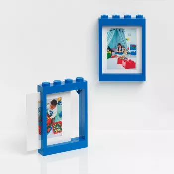 LEGO Bilderrahmen PICTURE FRAME, (B)191 x (H)268 mm, blau aus ABS-Kunststoff, mit 4 Noppen, stapelbar, passend für - 1 Stück (41131731)