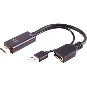 Adapter HDMI A → DisplayPort ShiverPeaks 4K 60Hz 20cm kaablikonverter