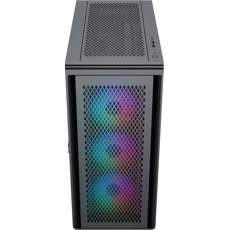 PC korpus Silentware Air 100 Must — kesk-torni ATX-ühilduv korpus, must viimistlus