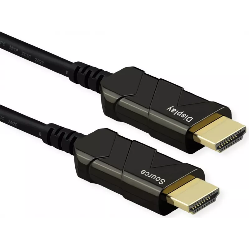 ROTRONIC-SECOMP Roline - Ultra High Speed - HDMI-Kabel mit Ethernet - HDMI männlich zu HDMI männlich - 50 m - abgeschirmt - Schwarz - unterstützt 8K 6