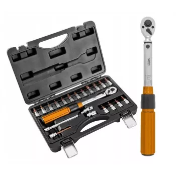 Neo Tools 1/4 kahesuunaline momentvõti, 5–25NM, 21-osaline komplekt