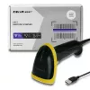 Pihukoodilugeja QOLTEC 50867 — 1D/2D laserskanner, USB-juhtmega, 600 mm lugemisulatus, kollane/must