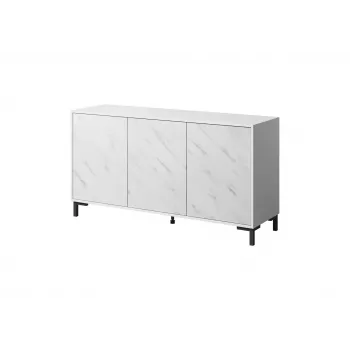 MARMO 3D kummut 150x45x80.5 cm valge matt/marble valge