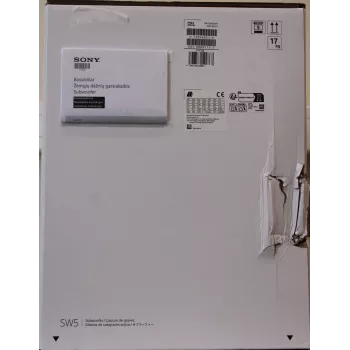 Subwoofer Sony SA-SW5 300W Wireless, 2 Ω, Portable, Must — for HT-A9 / A7000 (damaged packaging)