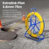 Extralink Rodder 3.8mm 75m | Kaablitõmbetross | Klaaskiud FRP, läbimõõt 3.8 mm, pikkus 75 m, kollane