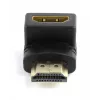 HDMI soovahetaja GEMBIRD A-HDMI90-FML, HDMI HDMI-ks, 90° nurgaadapter, must