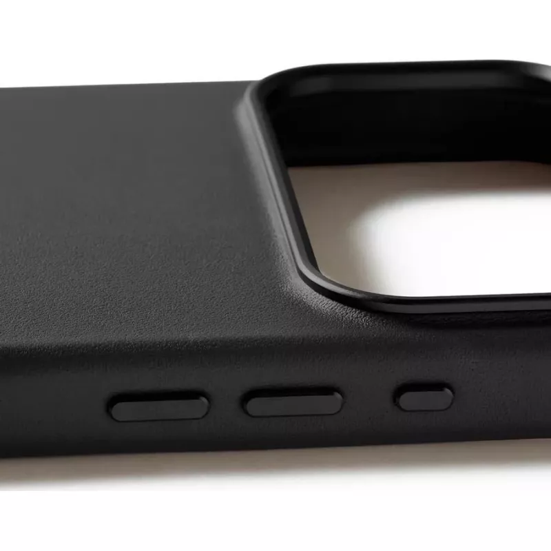 Mujjo Full Leather Case ümbris iPhone 17 Pro Max must