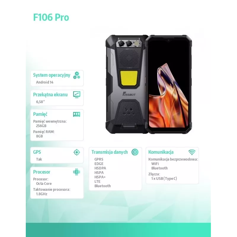 Nutitelefon FOSSiBOT F106 Pro must