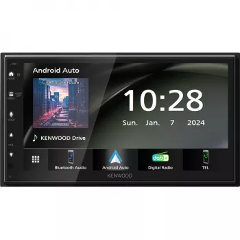 Kenwood double-DIN moniceiver Android Auto, Apple CarPlay, DAB+ tuuner, ühendus tagurpidikaamera jaoks