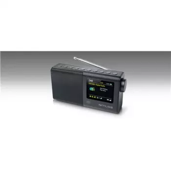 Kaasaskantav raadio muse M-117 DB — DAB/DAB+/FM, 3W RMS, 2,8-tolline TFT, väline antenn, 3,5 mm pesa, 0,3 kg, must