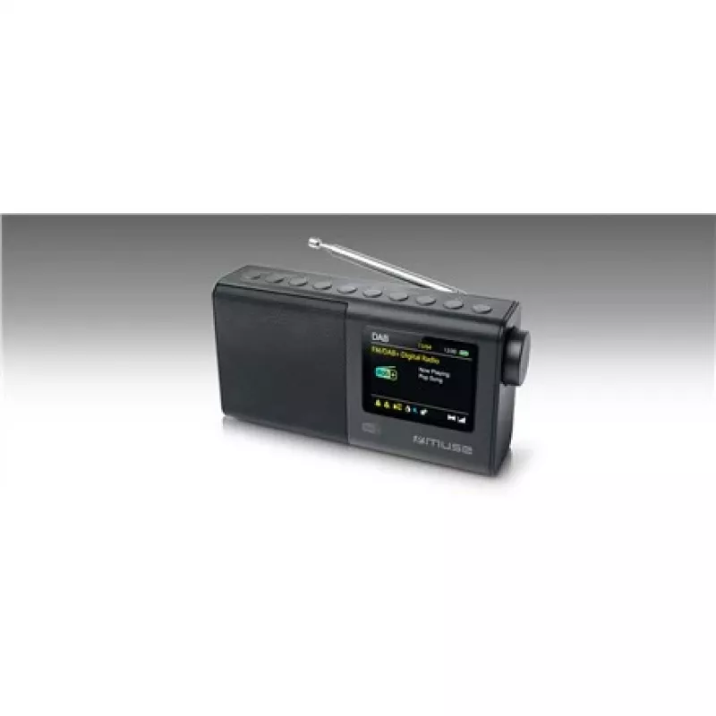Kaasaskantav raadio muse M-117 DB — DAB/DAB+/FM, 3W RMS, 2,8-tolline TFT, väline antenn, 3,5 mm pesa, 0,3 kg, must