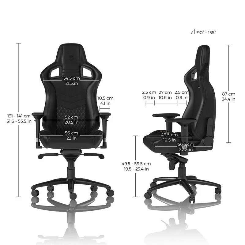 noblechairs EPIC ehtne nahk mänguritool - Must