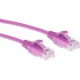 ACT roosa 2-meetrine LSZH U/UTP CAT6 andmekeskuse õhuke ühenduskaabel RJ45 pistikutega