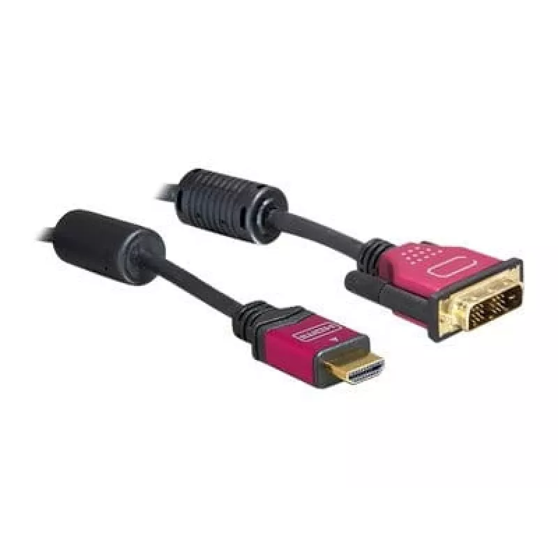 HDMI-DVI-kaabel DeLOCK 84343 3,0 m isane/isane