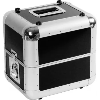 Transpordikohver Roadinger Platten-Case ALU 50/50 ümara mustaga — alumiiniumist 50×50 formaat, ümarad nurgad