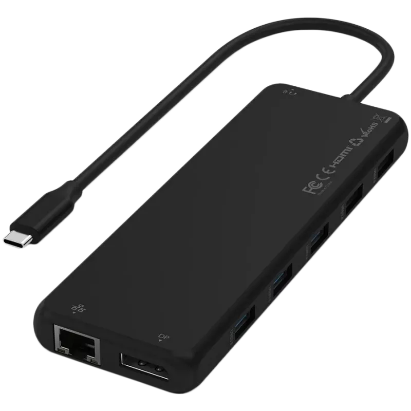 Mitmeportne USB-C adapter Satechi ST-P3D13K 13-in-1 kolmekordse ekraanitoega