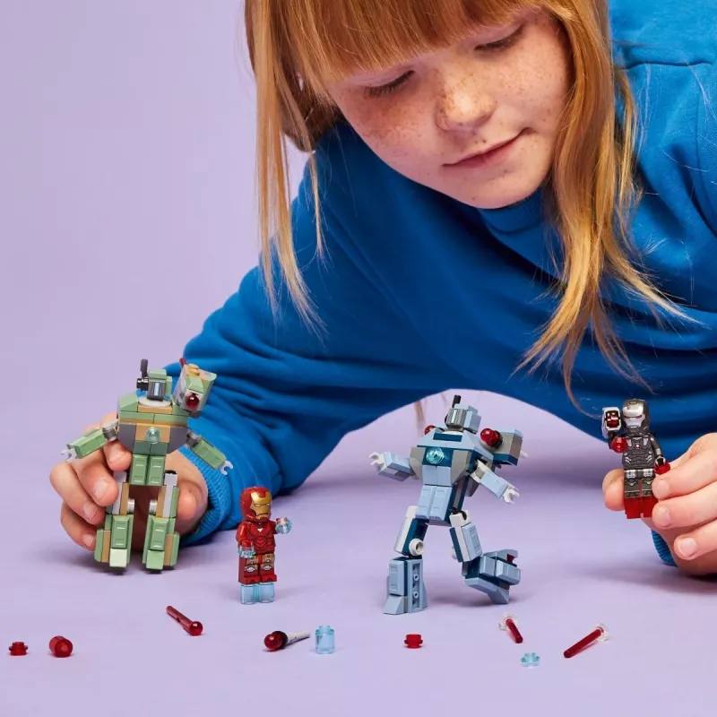 Ehituskomplekt LEGO Marvel Super Heroes Iron Man War Machine komplekt 76320, 204 tk, 2 minifiguuri, 100 mm kõrgus