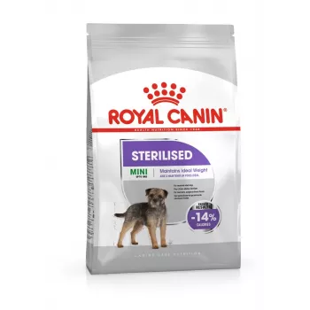 Kuiv koeratoit Royal Canin MINI Sterilised — Täiskasvanud Väikest Tõugu 8 kg, Kana, Hambaravi, Kaalujälgimine