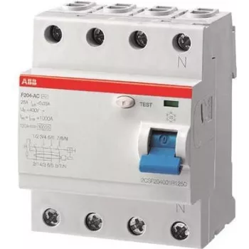 ABB rikkevoolukaitselüliti 40A F204A-40/0,3 pro M kompaktne 4pol. 300mA F204A-40/0,3 (2CSF204101R3400)