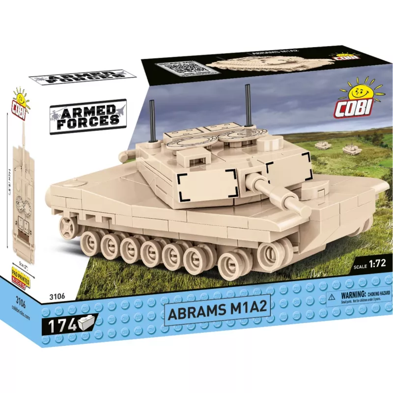 Ehituskomplekt Cobi Abrams M1A2 — 174 tk, soovitatav vanus alates 6 aastat, beež