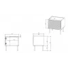 Öökapi komplekt cama meble ONDA 2 tk 50×40×K54 cm, roheline, MDF/puitlaastplaat, 16 mm karkass