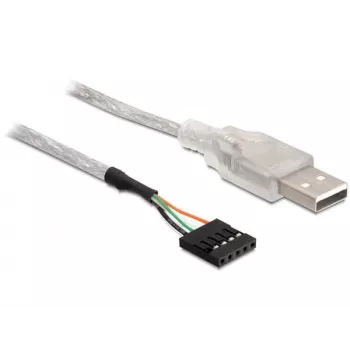 USB 2.0-A-pistik – pin-pistikuga kaabel DeLOCK 83078 hõbedane