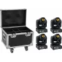 LED-kohtvalgusti komplekt EUROLITE TMH-17 4x, ratastega kohvriga