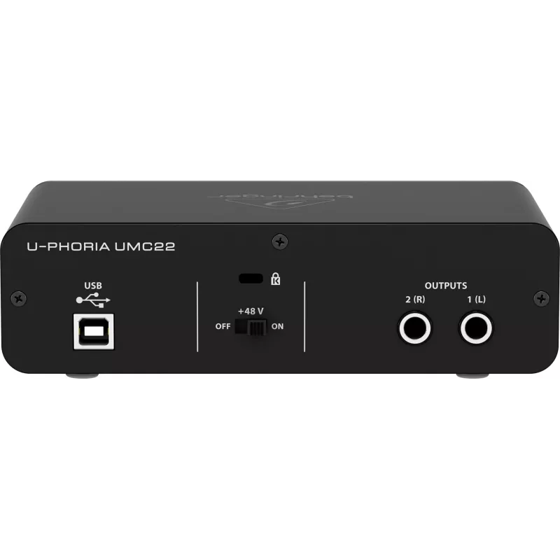 Behringer UMC22 lisamuusikaseade kontserdi-/stuudioeelvõimendi