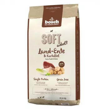 Kuiv koeratoit Bosch SOFT Adult Farm Duck & Potato 12,5 kg — teraviljavaba, 22% valku, 12,5% rasva