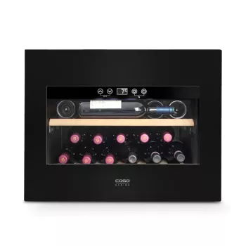 Sisseehitatav veinikapp Caso WineDeluxe E 18 — 18 pudelit, kõrgus 46 cm, must, energiaklass G