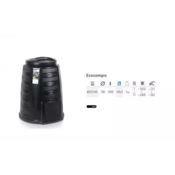 Prosperplasti komposter 340L Must