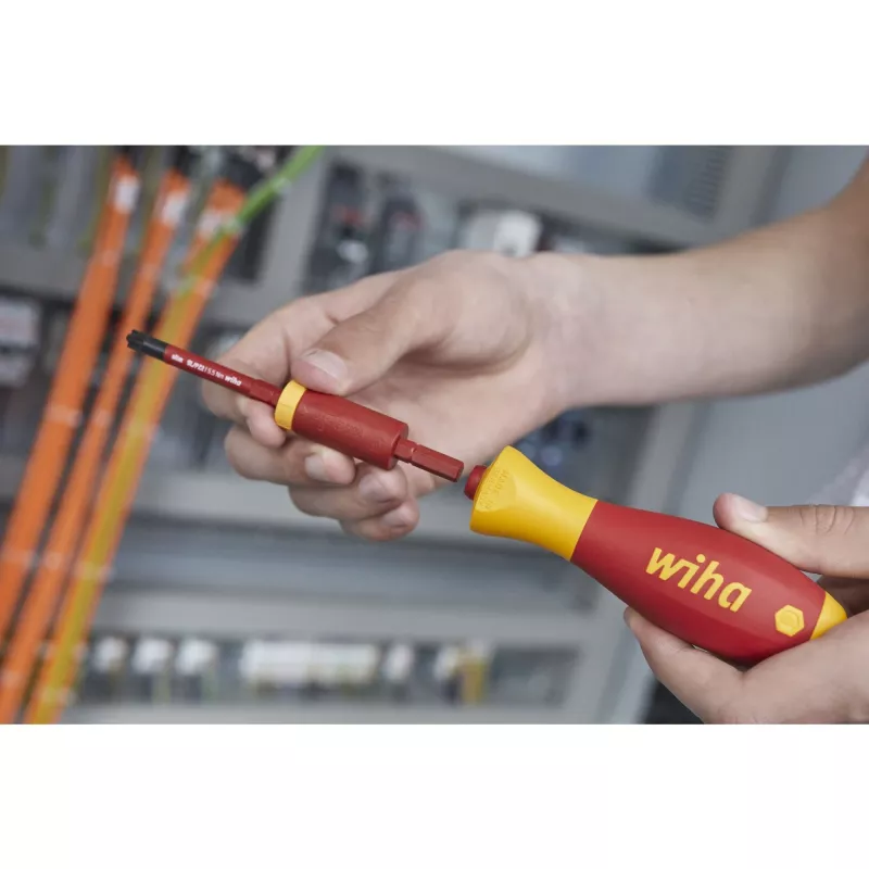 Pöördemomendi adapter Wiha easyTorque 1,2 Nm punane/kollane SlimBits SlimVario jaoks