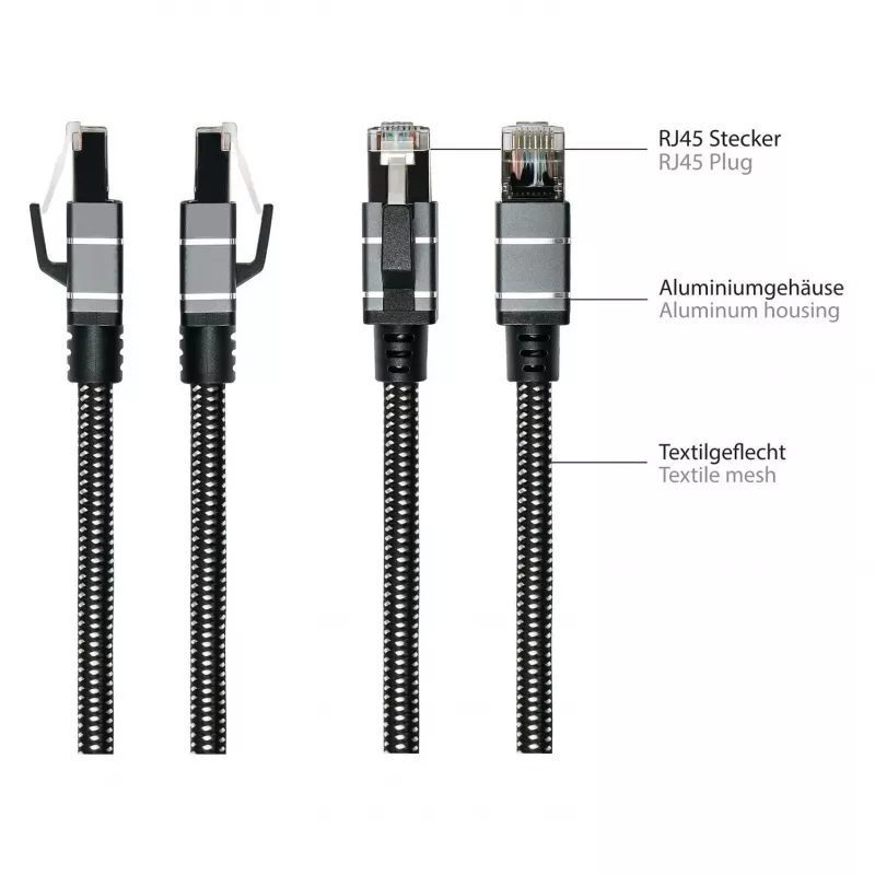 Good Connections Ethernet-kaabel USB-C RJ45, antratsiit, 2,0m