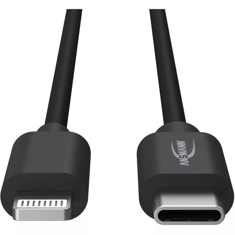 Mobiiltelefoni kaabel Ansmann 1700-0106 Must USB C Lightning 0,12 m
