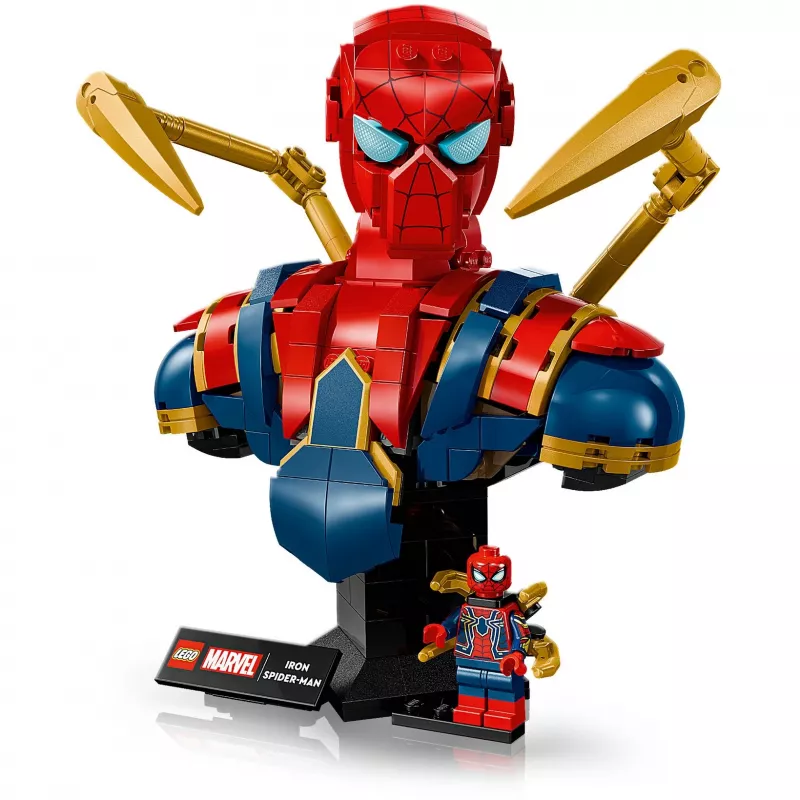 LEGO Marvel kollektsioneeritav büst Iron Spider-Man 76326, 379 tükki, 18+ eksponeerimismudel, 170×200×110 mm