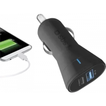 SBS TECRTC1USB2AUL laadija mobiilseadmetele auto Must (TECRTC1USB2AUL)