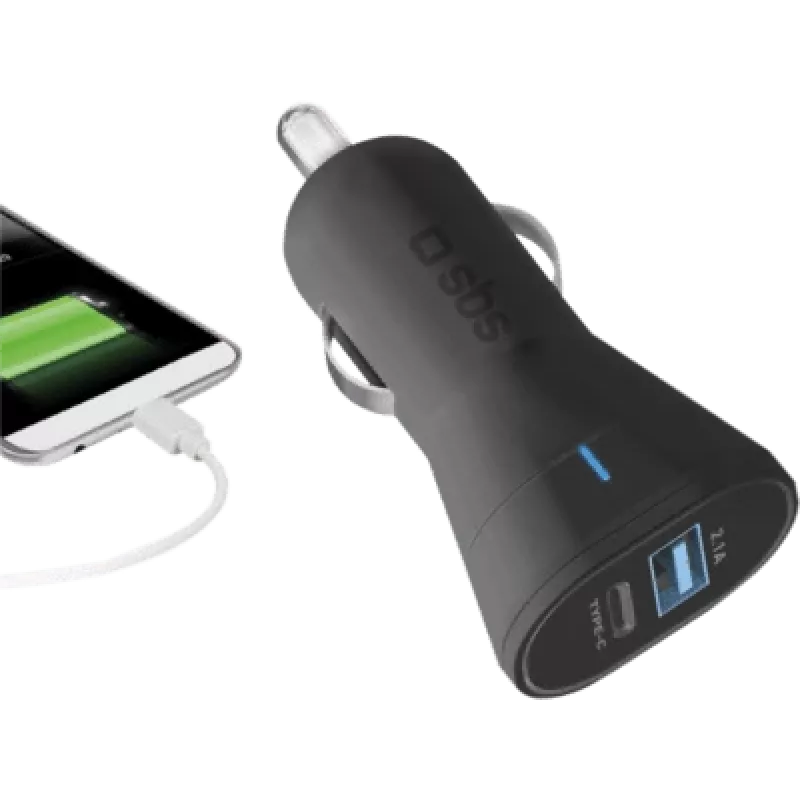 SBS TECRTC1USB2AUL laadija mobiilseadmetele auto Must (TECRTC1USB2AUL)