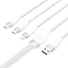 USB 2.0 A kuni 3-ühes 6A kaabel Vention CTRWG 1,5 m valge