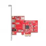 DeLOCK 90738 PCIe Firewire adapter, sisemine, IEEE 1394, punane
