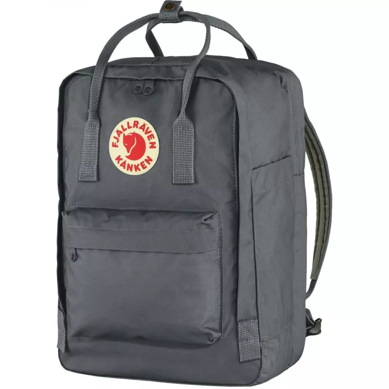 Vabaaja seljakott Fjällräven Kanken Laptop 15 tolli, hall — 280×160×400 mm, polüamiid/PP/vinüül