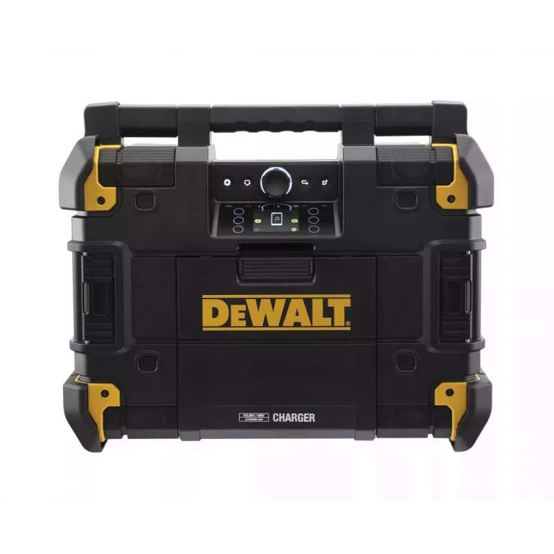 Kaasaskantav raadio DeWalt DWST1-81078-QW — AM/FM digitaalne tuuner, LED-ekraan, 4 kõlarit, vahelduv-/alalisvoolutoide, USB-port, AUX-väljund