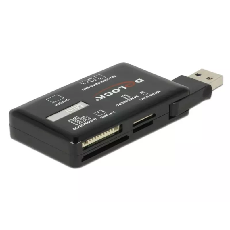 DeLOCK SuperSpeed USB-kaardilugeja CF SD Micro SD MS M2 xD 5 Gbps