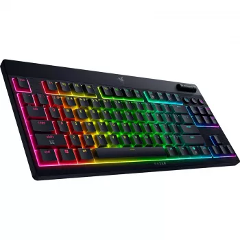 Razer | MustWidow V4 Madalprofiiliga Numbriklahvideta HyperSpeed | Klaviatuur | Juhtmevaba | US | Bluetooth | Must | Kollased lülitid