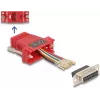 DeLOCK D-Sub 15-kontaktiline pesa RJ45 pesa külge, punane montaažikomplekt, VGA RJ-45