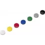 MAUL HEBEL Solidmagnet, Adhesive Force: 0,8 kg, assorted colours Round Magnet: Diameter 32 x (H)8,5 mm, made from shatterproof material (61632-99)