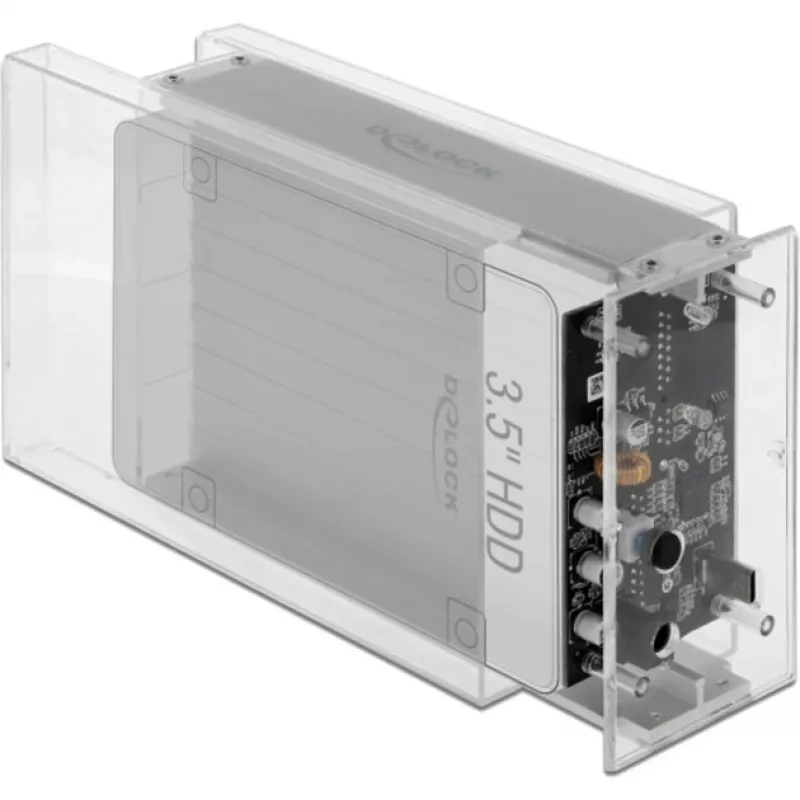 HDD/SSD korpus DeLOCK 42624 Läbipaistev 2.5/3.5 tolli