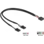 Sisemine USB-kaabel DELOCK 84513 — USB 2.0 4-kontaktiline 10-kontaktiliseks, 0,3 m, must