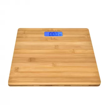 Electronic personal scale Jata HBAS1489 — 180 kg capacity, 100 g accuracy, 10.2 cm LCD, bamboo platform